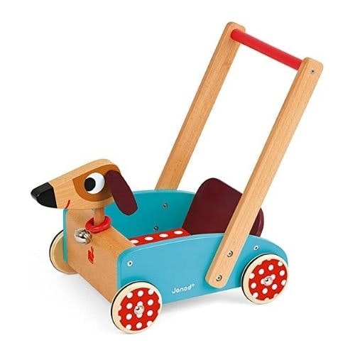 Janod - Wooden Walker for Children Crazy Doggy