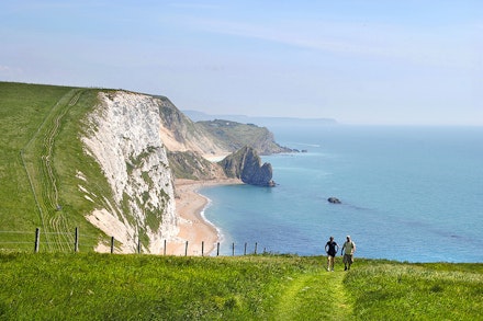 east from above Bat's Head, towards Durdle Door