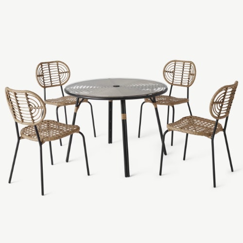 Swara Garden 4 Seater Round Dining Set