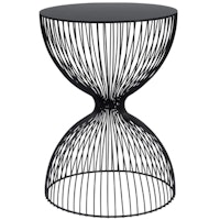 Matte Black Wire Side Table