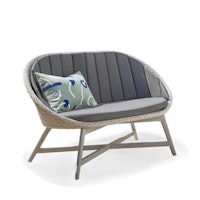 Chatsworth Curve Rattan Bench