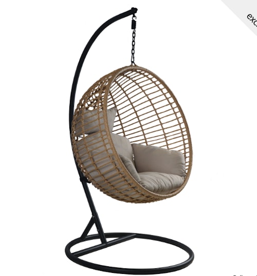 Charles Bentley Hanging Egg Chair Natural