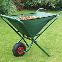 Folding wheelbarrow