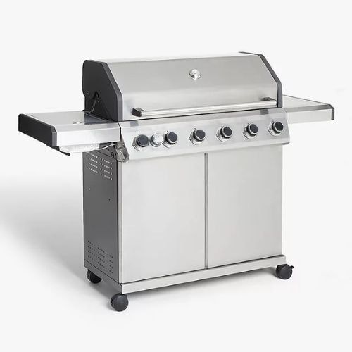 John Lewis & Partners Grillstream 6 Burner Hybrid Gas & Charcoal BBQ