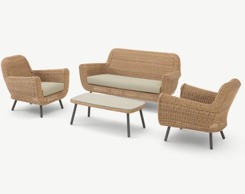 Made Jonah Garden Lounge Set Natural Polyrattan