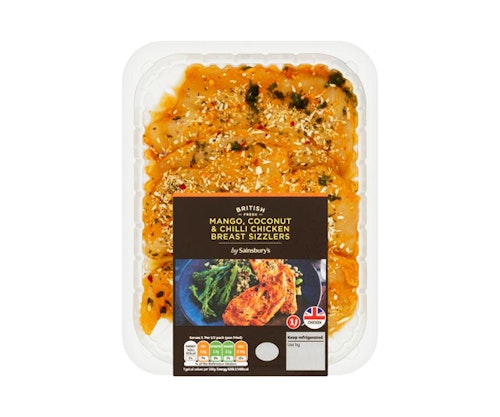 Sainsbury's Coconut & Mango British Fresh Chicken Breast Sizzlers