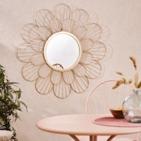 Gold Flower Outdoor Mirror