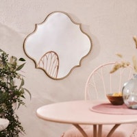 Scalloped Outdoor Mirror