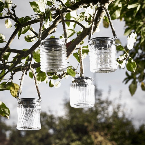 Four Solar LED Jars