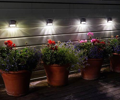 Wall, Fence and Post Light Pack x 4