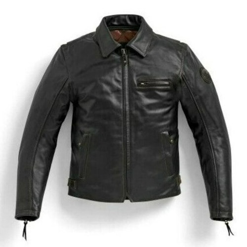 BMW PureBoxer black leather jacket