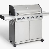 John Lewis & Partners Grillstream 6 Burner Hybrid Gas & Charcoal BBQ