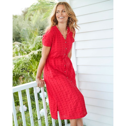 Bonnie Broderie Midi Dress