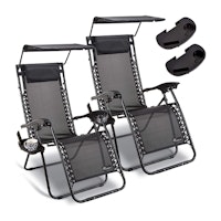 SUNMER Set of 2 Sun Lounger Garden Chairs