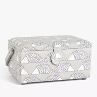 Scion Spike Rectangular Sewing Basket, Light Grey