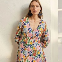 V-Neck Flippy Mini Dress