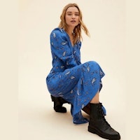 Per Una Floral Ruched Midi Dress