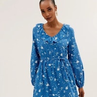 Floral V-Neck Midi Dress