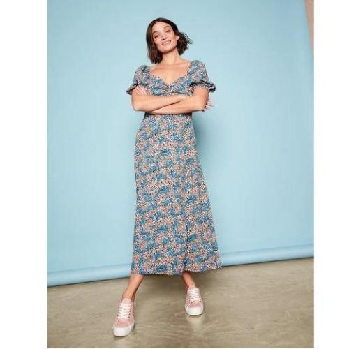 Floral Sweetheart Midi Dress