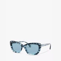 Ralph RA5264 Women's Butterfly Sunglasses, Spotted Havana Blue