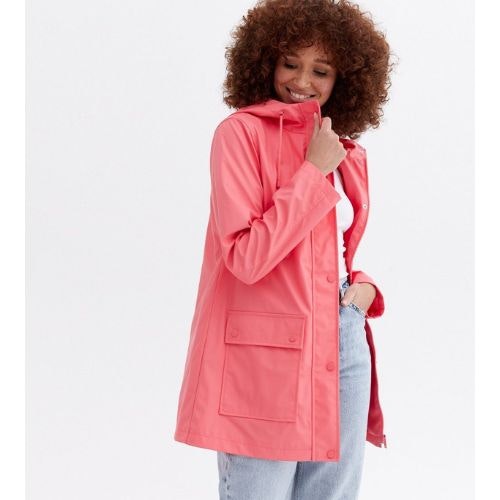 Coral Hooded Double Pocket Anorak