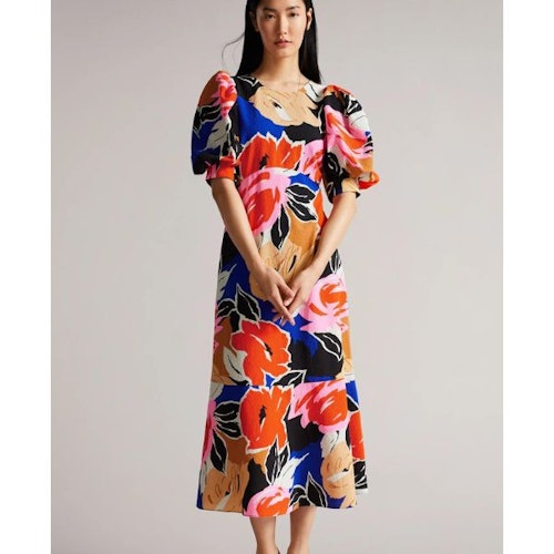 Floral Print Midi Dress