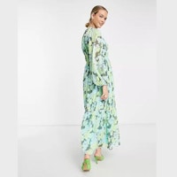 ASOS DESIGN maxi dress in blurred floral
