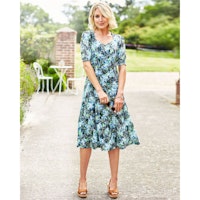 Beautiful Burn Out Printed Jersey Midi Dress