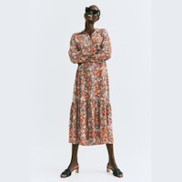 Patterned shirt dress