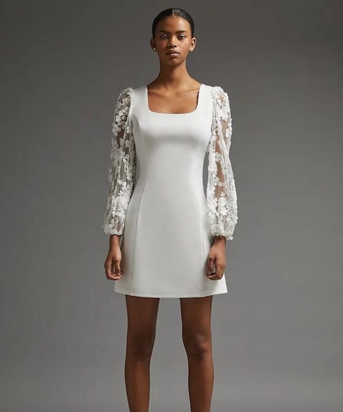 Organza Sleeve Mini Dress
