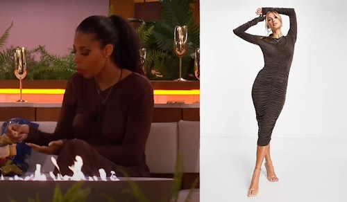 Amber's Brown Ruched Dress