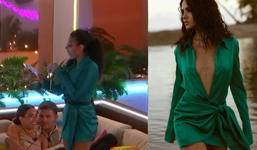 Amber's Green Satin Dress