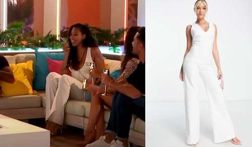 Amber's White Plunge Jumpsuit