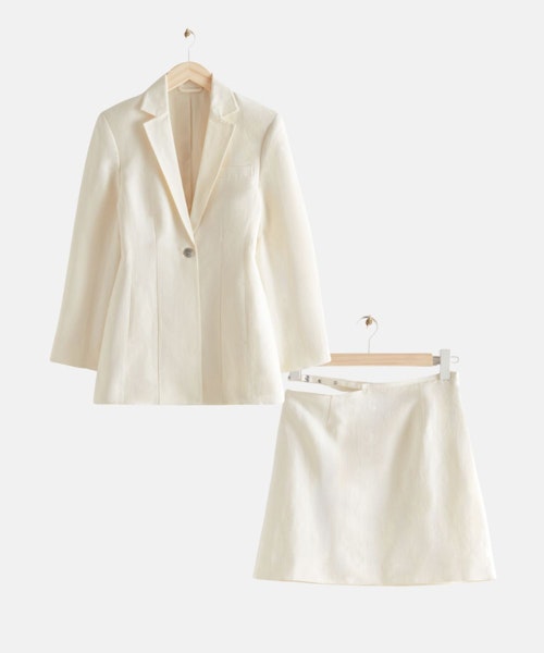 Silk Blend Hourglass Blazer