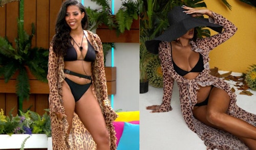 Love Island Amber's Leopard Print Kimono