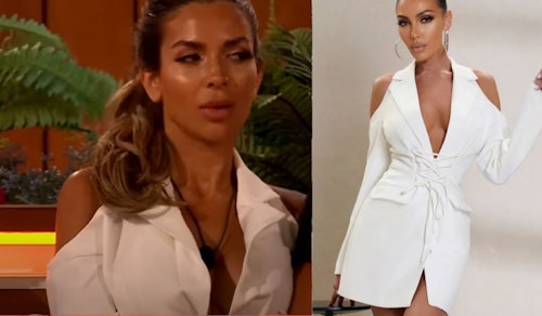 I'm Yours Cream Cold Shoulder Lace Up Blazer Dress