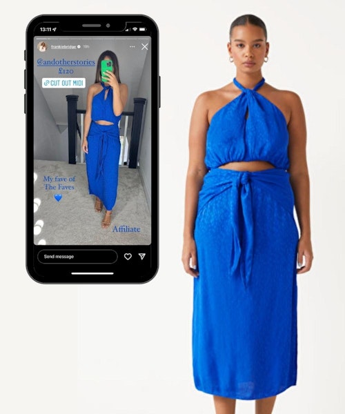 & Other Stories Halter Cut-Out Midi Dress