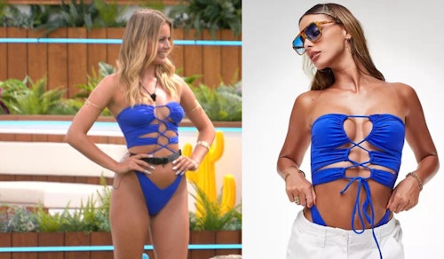 Love Island Tasha's Blue Entrance Bikini