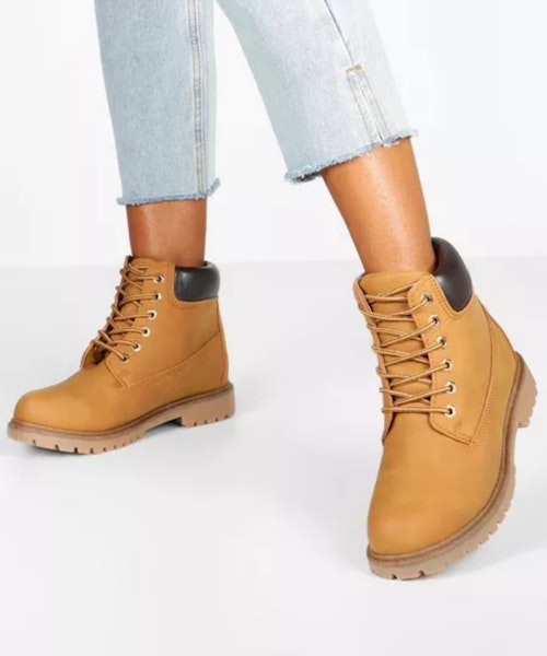 boohoo Wide Fit Chunky Hiker Boots