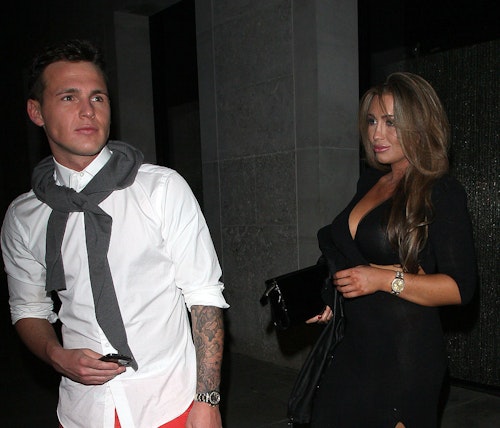 LONDON, UNITED KINGDOM - MARCH 23: Lauren Goodger and Jake McLean at STK restaurant on March 23, 2013 in London, England. (Photo by Mark Milan/FilmMagic)