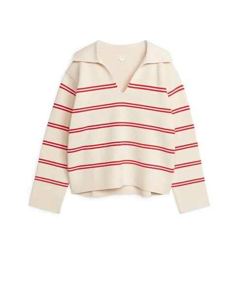 summer sales ARKET, Striped Cotton Jumper, WAS £69 NOW £48