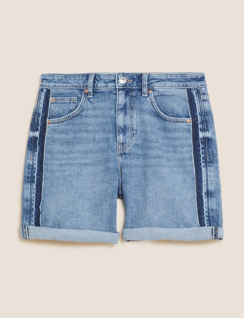 Holly Willoughby marks and Spencer summer edit Denim Boyfriend Shorts, £25