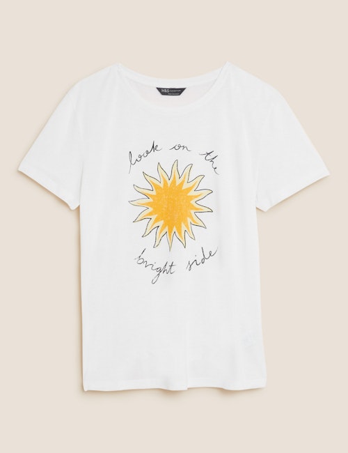 Holly Willoughby marks and Spencer summer edit Printed Short Sleeve T-Shirt, £7.50