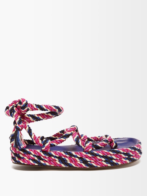 summer sales Isabel Marant, Rope Wraparound Flatform Sandal, WAS £395 NOW £197