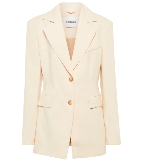 summer sales Nanushka, Manouk Cream Blazer, WAS £765 NOW £459
