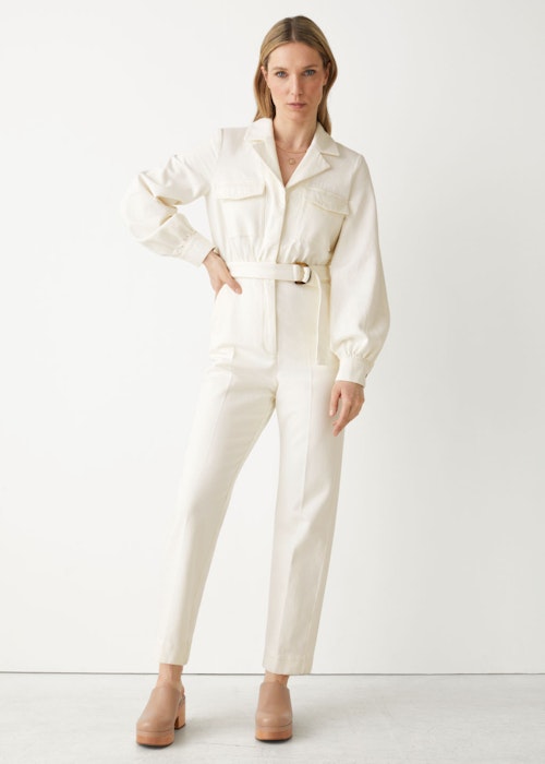 summer sales &Other Stories, Belted Denim Jumpsuit, WAS £120 NOW £72