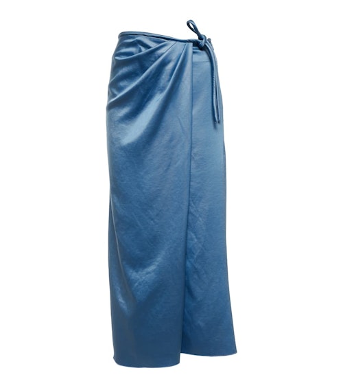 Nanushka, Lea Satin Wrap Midi Skirt, WAS £359 NOW £251