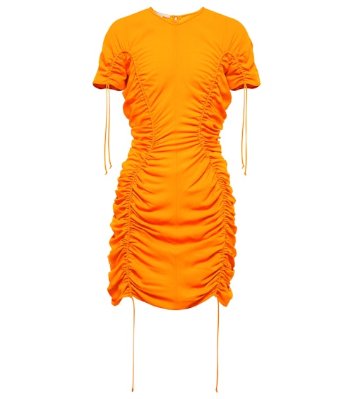 summer sales Stella McCartney, Ruched Drawstring Mini Dress, WAS £995 NOW £497