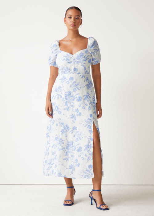 & Other Stories, Puff Sleeve Linen Midi Dress, £95