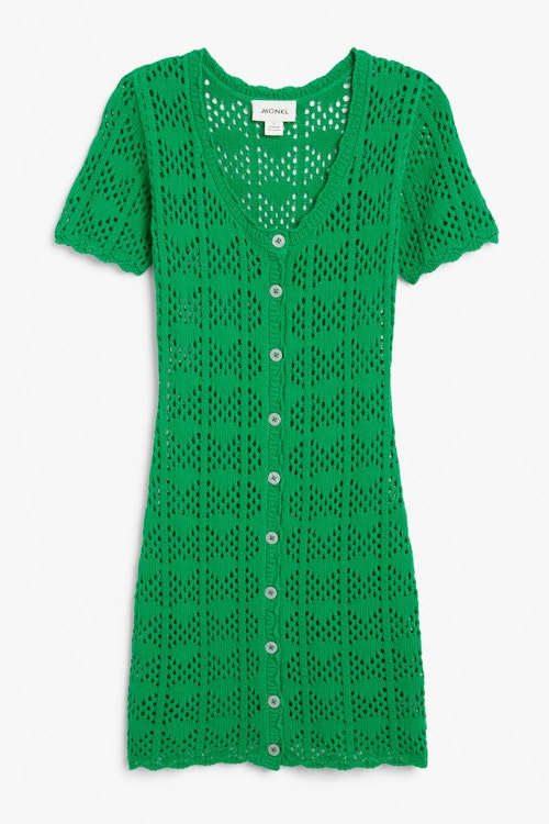 lunchtime shop Thursday - Monki, Green short sleeved knit dress, £35